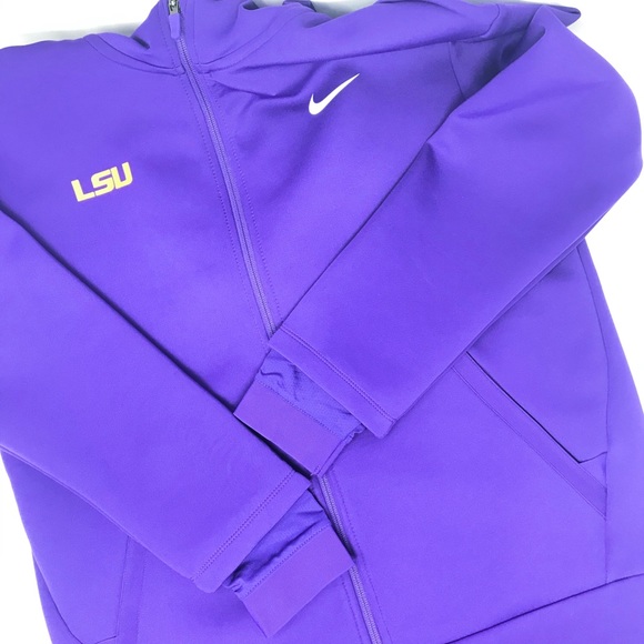 Nike Pro Dri Fit LSU Team Full ZIP Hoodie *Md *NWT - Picture 2 of 9